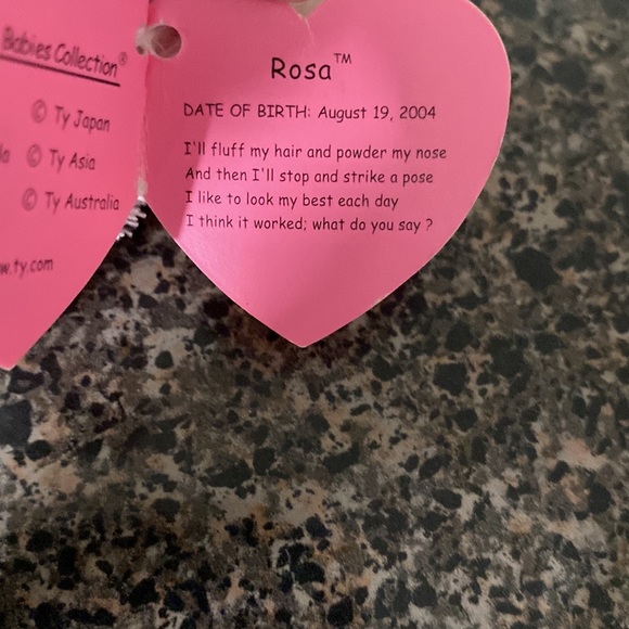 Ty Beanie Babies Pinky’s Exclusive Rosa Guinea Pig Rare Vintage Collect Plush - Picture 3 of 4